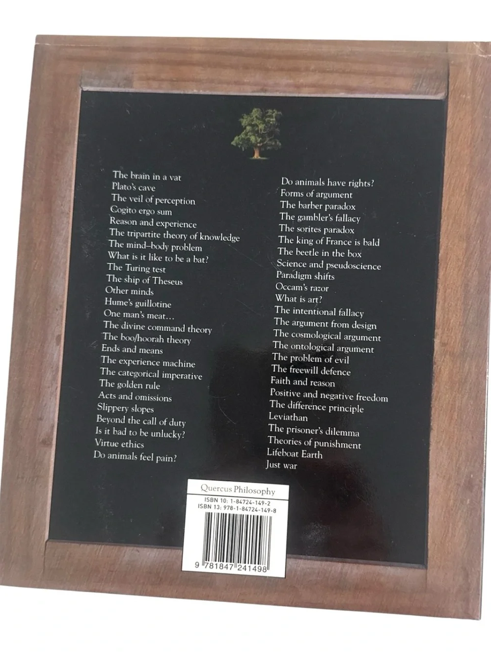 Framed Wall Art Print - Brown Wood Frame with Black Tree Print